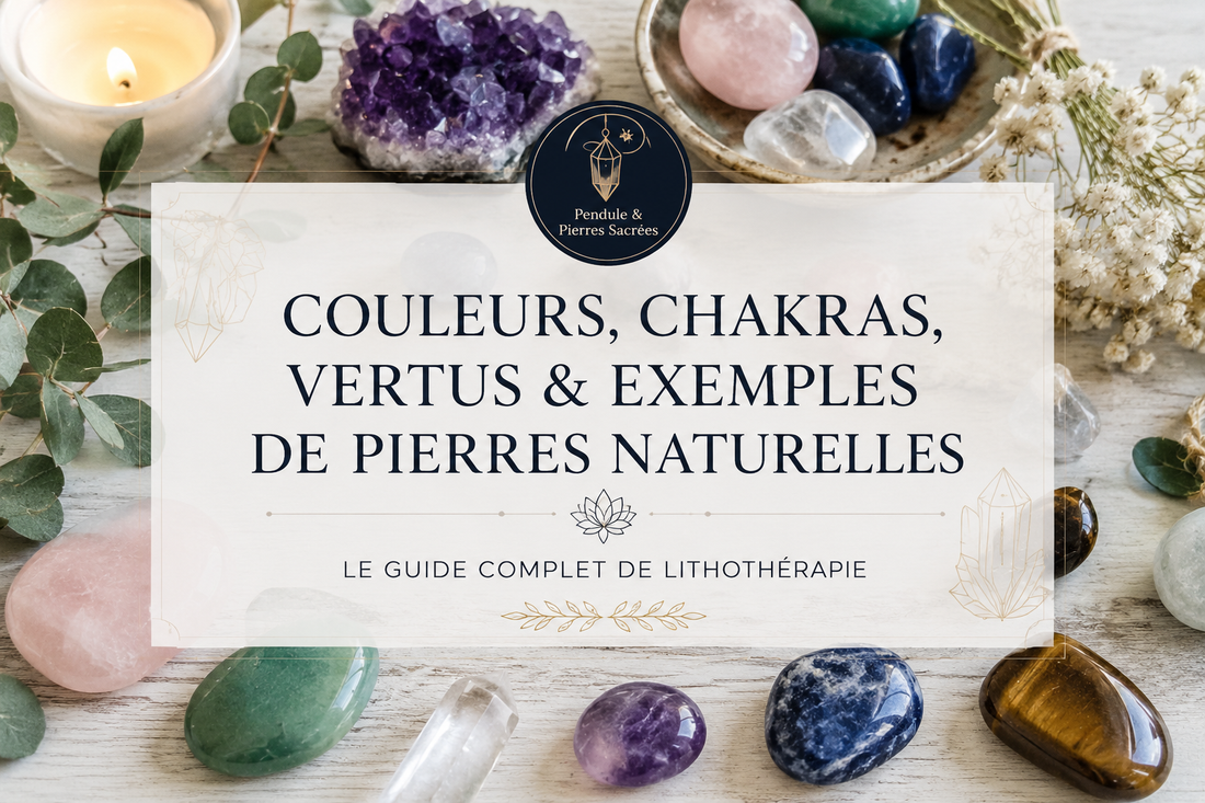 Couleurs, Chakras, Vertus & Exemples de Pierres Naturelles
