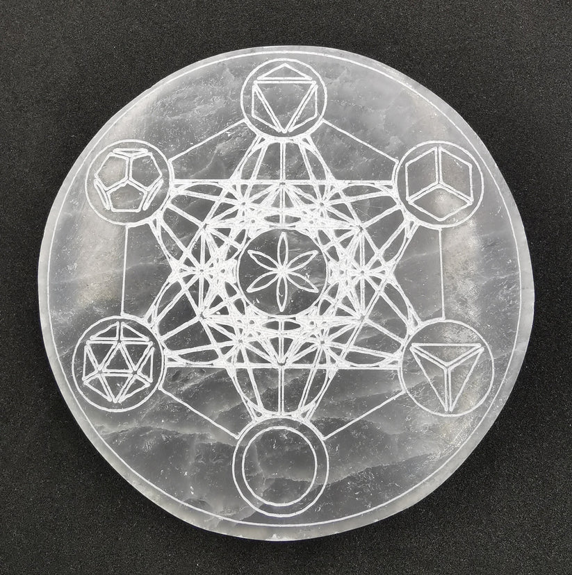 Plaque de Rechargement Sélénite- 10 cm ( modèle au choix )