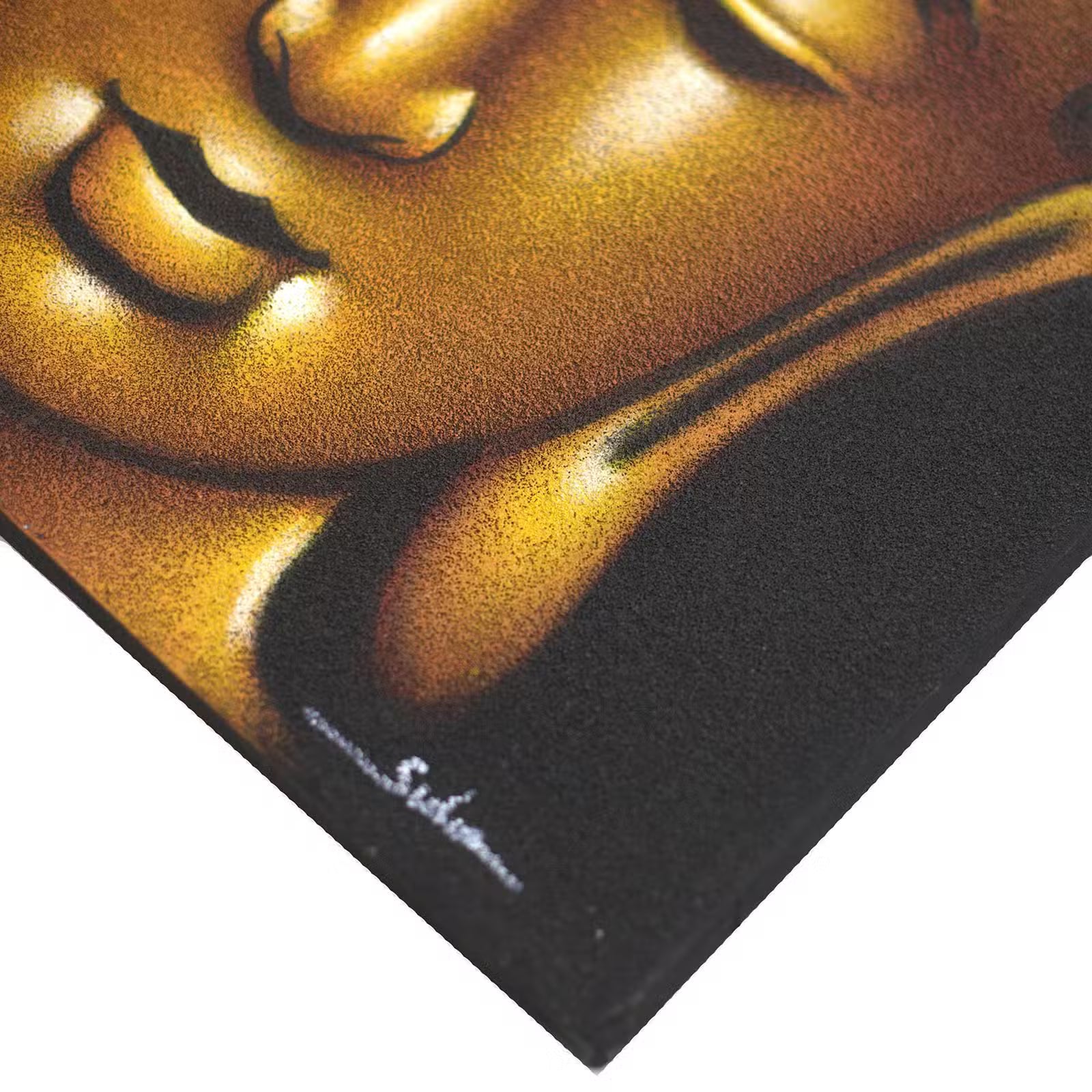 Tableau Bouddha - Finitions Sable Doré