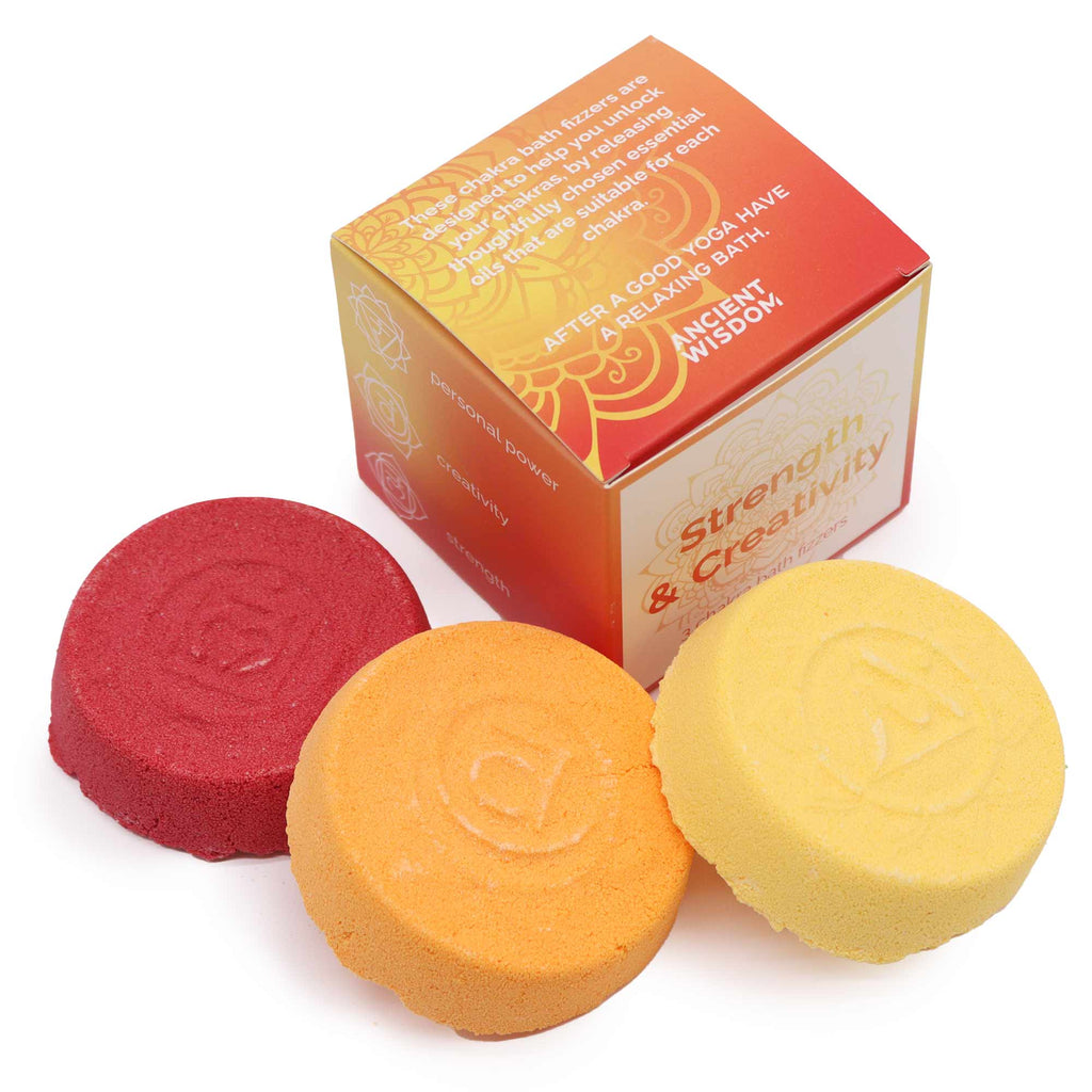 Galets de Bain Pétillants Chakra - Petite boîte - Force & Créativité