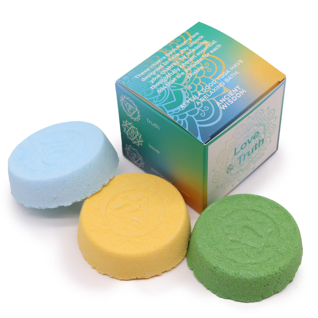 Galets de Bain Pétillants Chakra - Petite boîte - Amour & Vérité