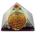 Grande Pyramide Orgonite 80mm - Symbole Fleur de Vie