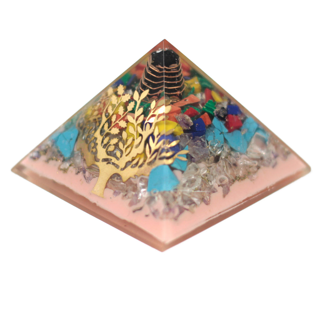 Grande Pyramide Orgonite 70mm - Arbre
