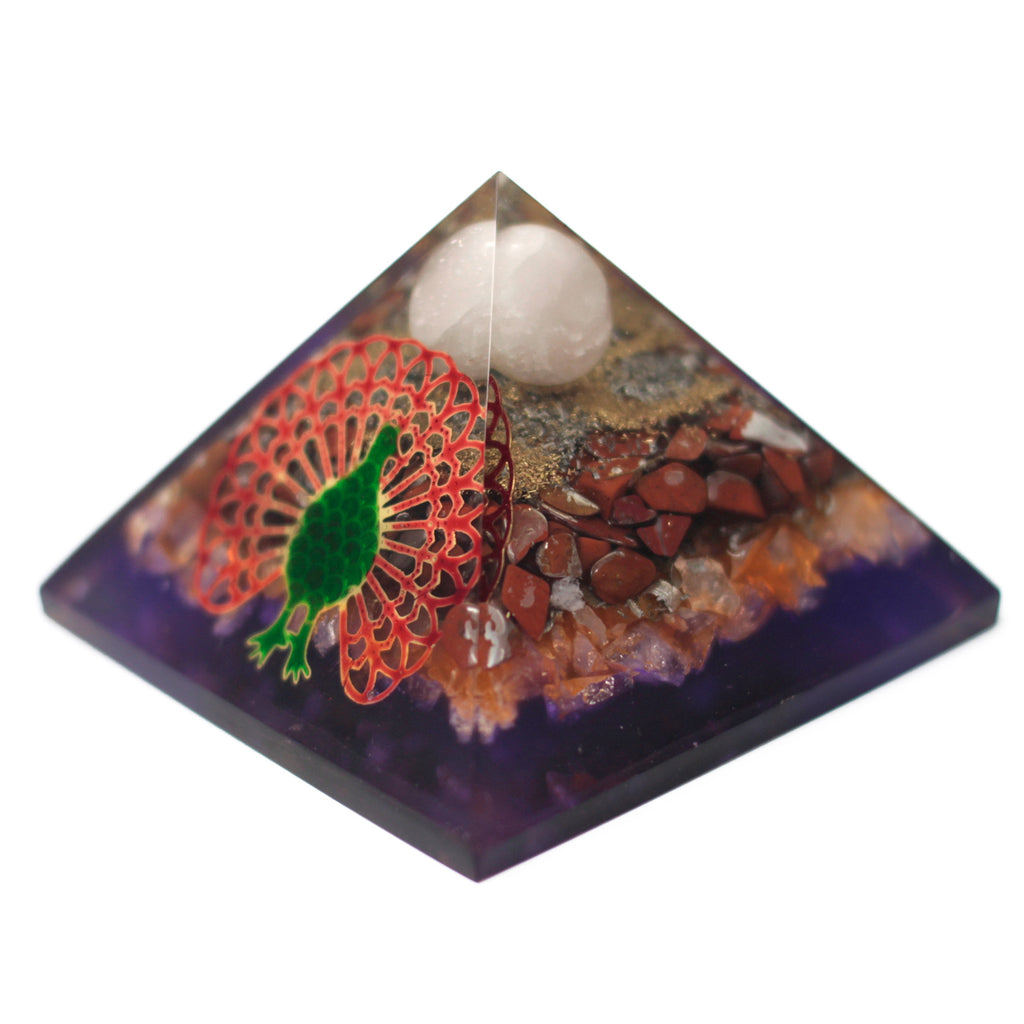 Grande Pyramide Organite 80mm - Paon