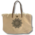 Sac en Toile Naturelle Poignée en Cuir