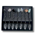 Set de 7 Cuillères de Sorcière avec Pierres Naturelles