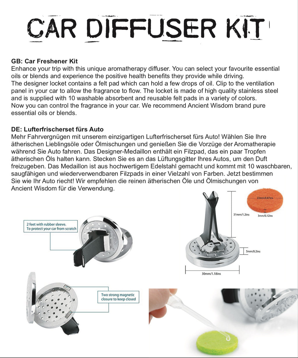 Kit Voiture Diffuseur Aromathérapie