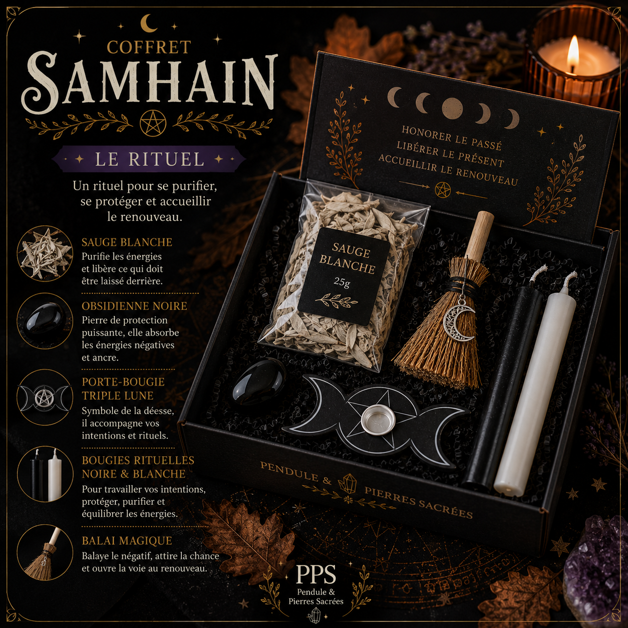 Coffrets Samhain – Honorer le passé, libérer le présent, accueillir le renouveau