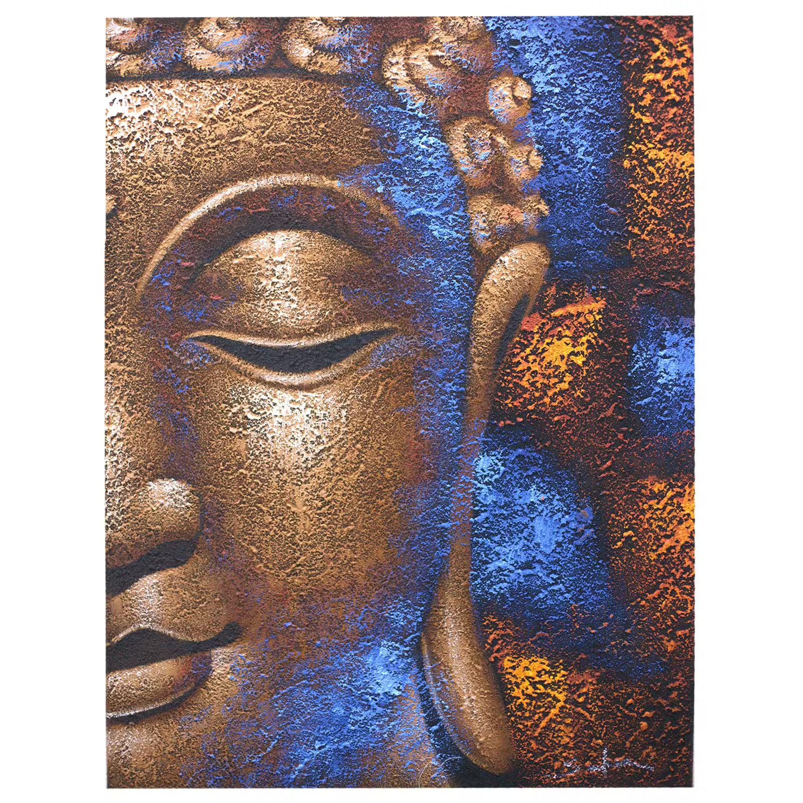 Tableau Bouddha - Visage Cuivré