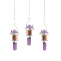 Le moteur violet - Pièce de combo : pendule en cuivre - améthyste