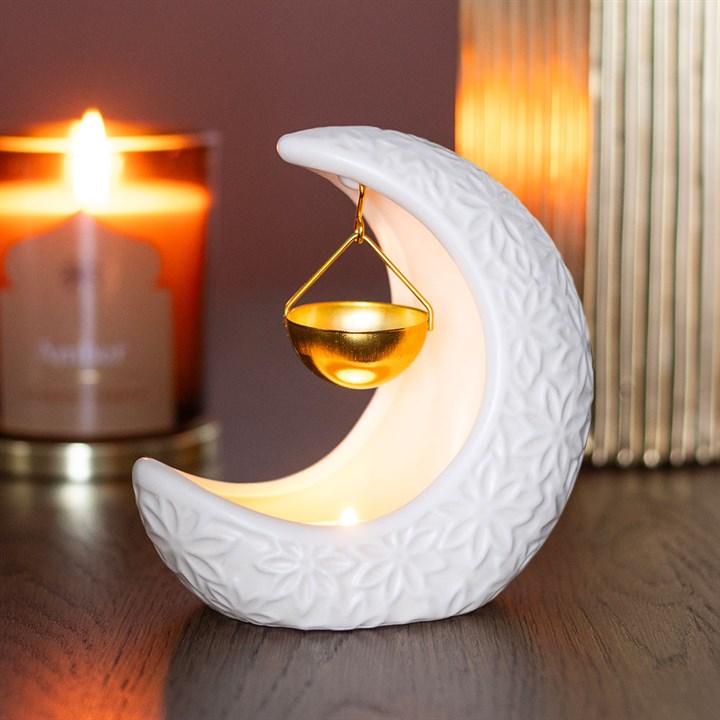 Brûleur à huile suspendu en forme de croissant de lune