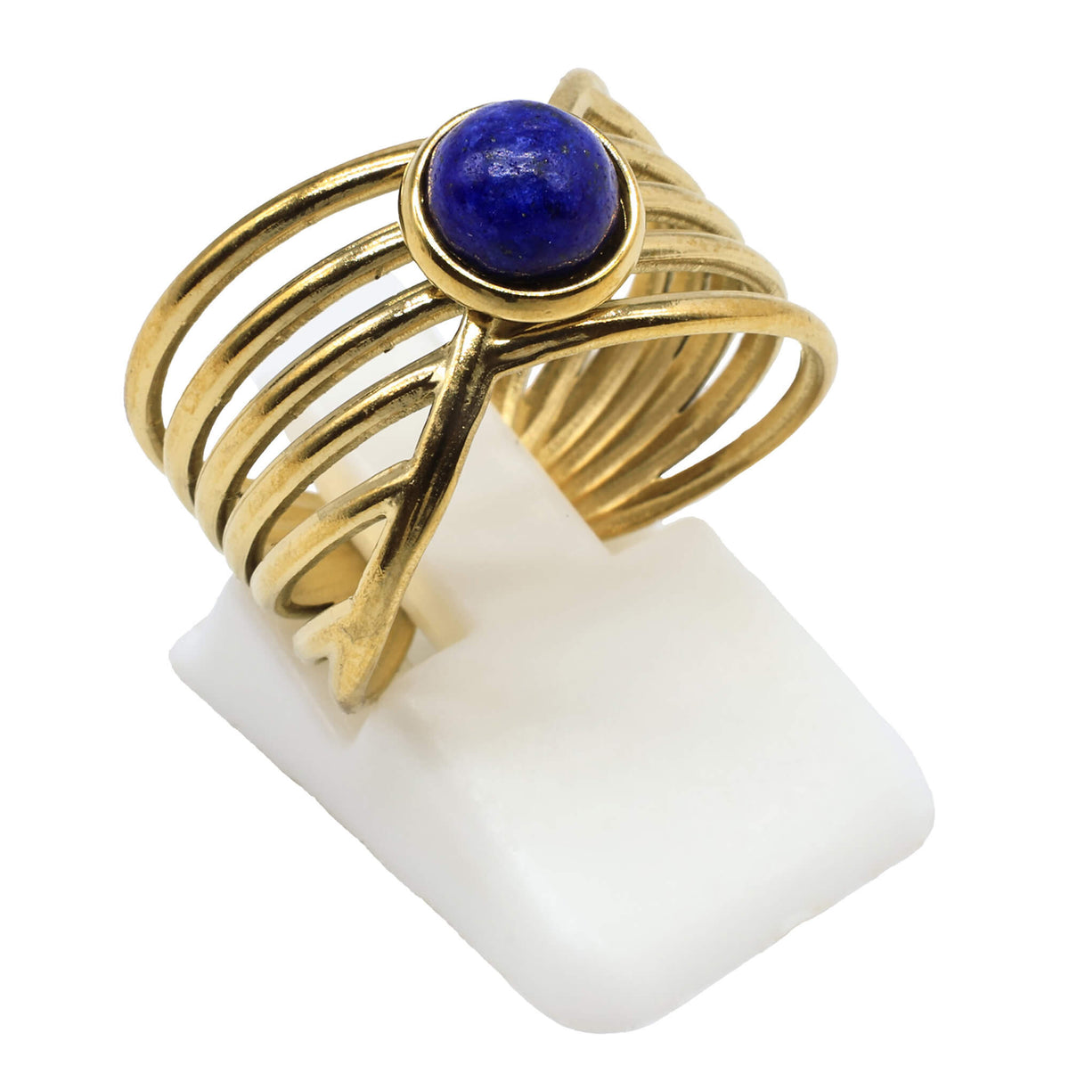 Bague Inox Pince Dorée
