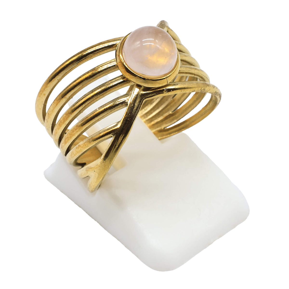 Bague Inox Pince Dorée