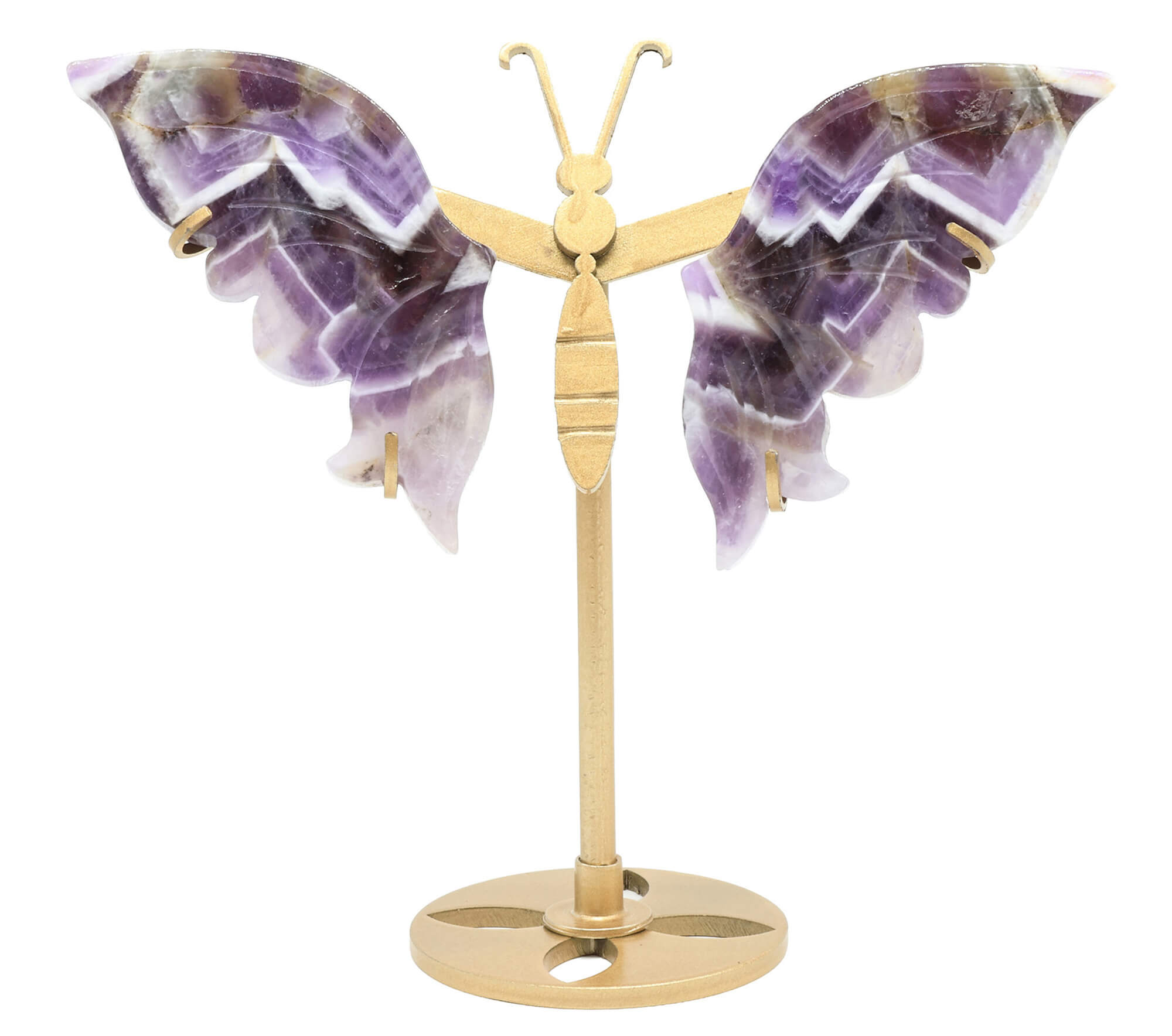 Papillon Améthyste sur socle 14cm