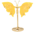 Papillon Calcite Orange sur socle 14cm