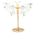 Papillon Howlite sur socle 14cm