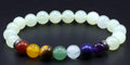 Bracelet Jade Verte & 7 Chakras