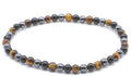Bracelet Protection Obsidienne Noire, Hématite, Œil de Tigre