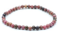 Bracelet 'Black Line' Rhodonite