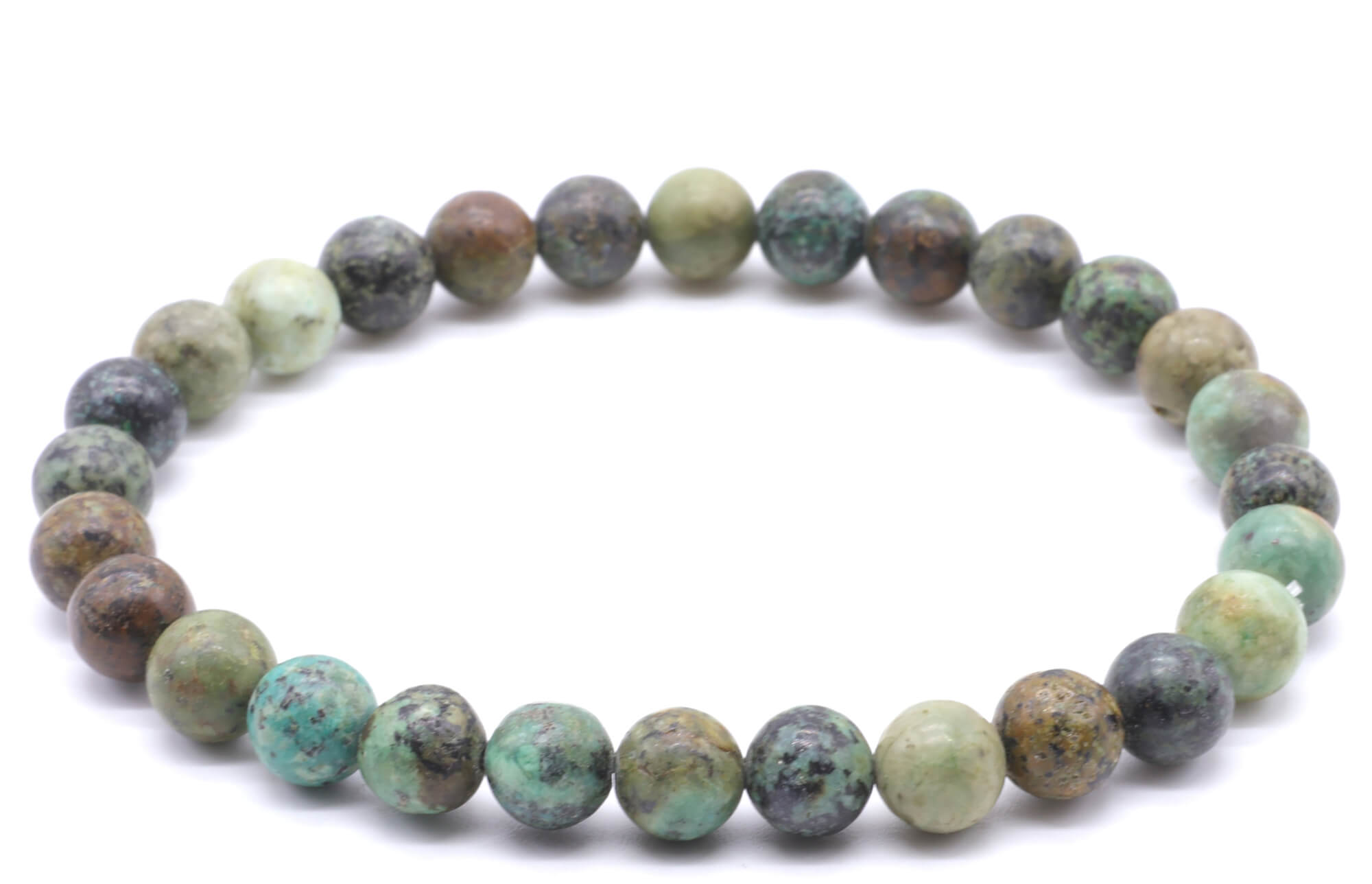 Bracelet Turquoise Africaine naturelle perles 6 mm