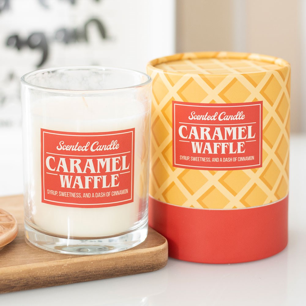 Bougie parfumée aux gaufres au caramel