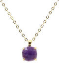 Collier Argent 925 Améthyste Carrée
