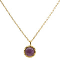 Collier Argent 925 Améthyste Ronde