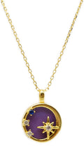 Collier Argent 925 Améthyste & Étoiles