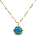 Collier Argent 925 Apatite Ronde