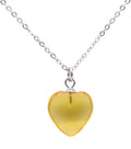 Collier Argent 925 Citrine Coeur