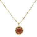 Collier Argent 925 Grenat Ronde