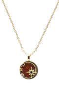Collier Argent 925 Grenat & Étoiles