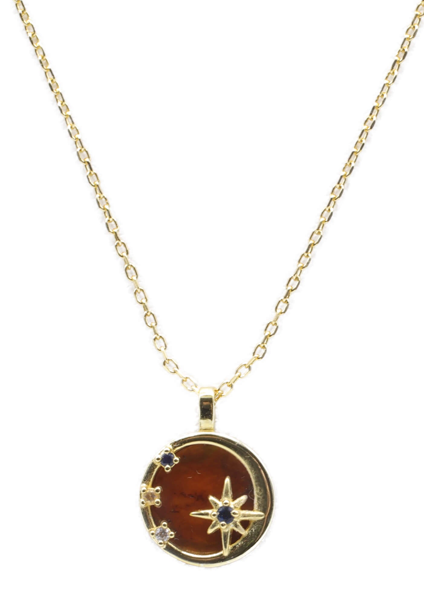 Collier Argent 925 Grenat & Étoiles