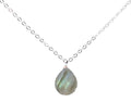 Collier Argent 925 Labradorite Goutte