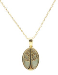 Collier Argent 925 Labradorite &de Arbre de Vie