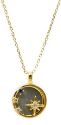Collier Argent 925 Labradorite & Étoiles