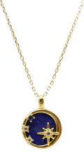 Collier Argent 925 Lapis Lazuli & Étoiles
