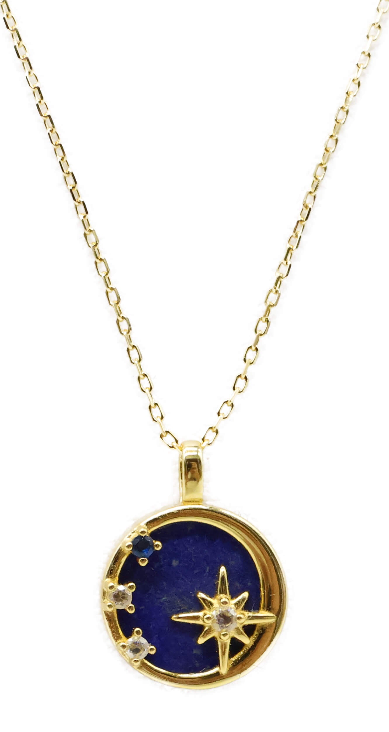 Collier Argent 925 Lapis Lazuli & Étoiles
