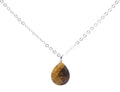 Collier Argent 925 Œil de Tigre Goutte