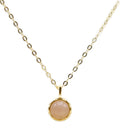 Collier Argent 925 Pierre de Soleil Ronde