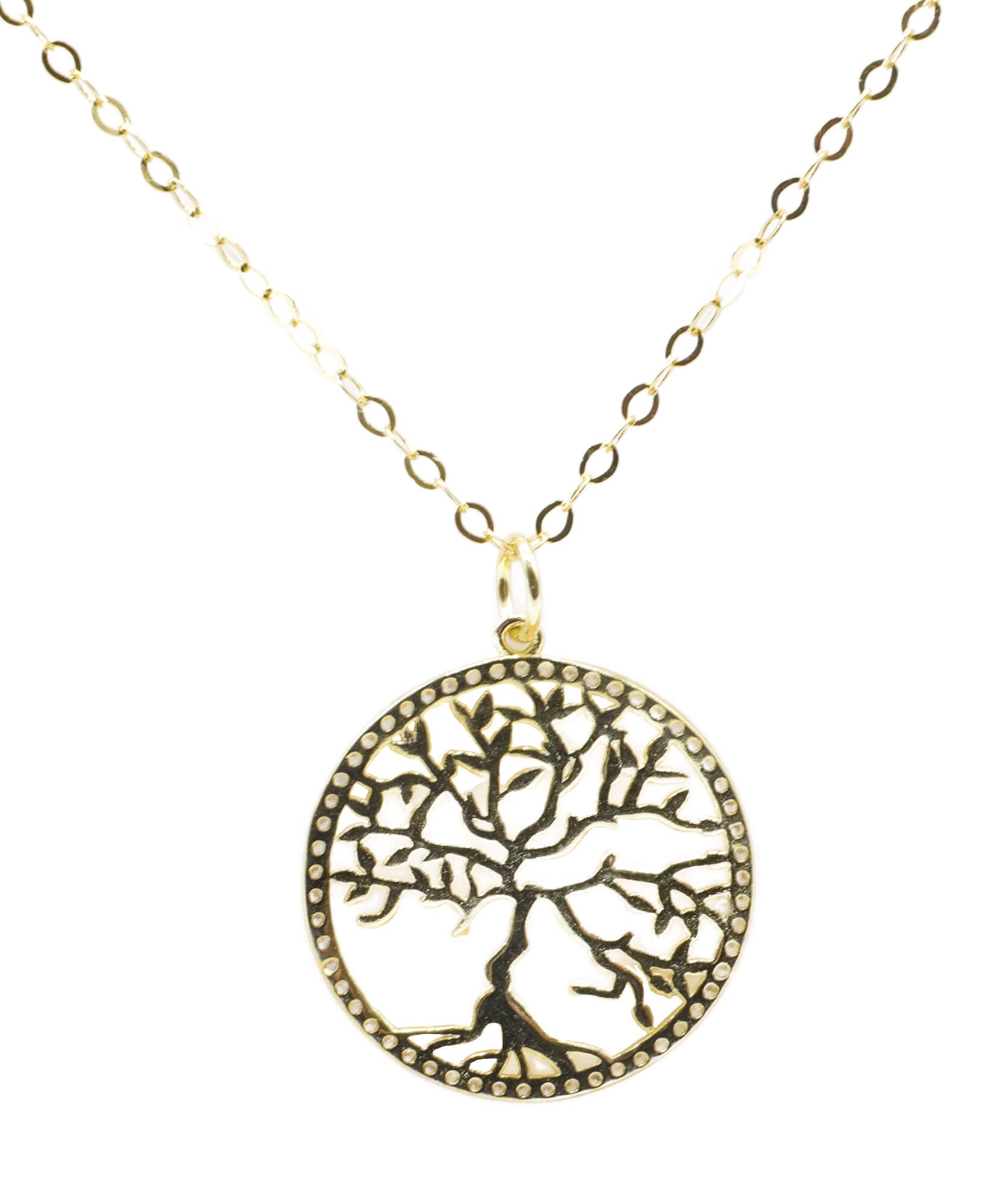 Collier Argent 925 et Arbre de Vie- Plaqué Or