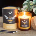 Bougie en verre parfumée au miel doux de la forêt