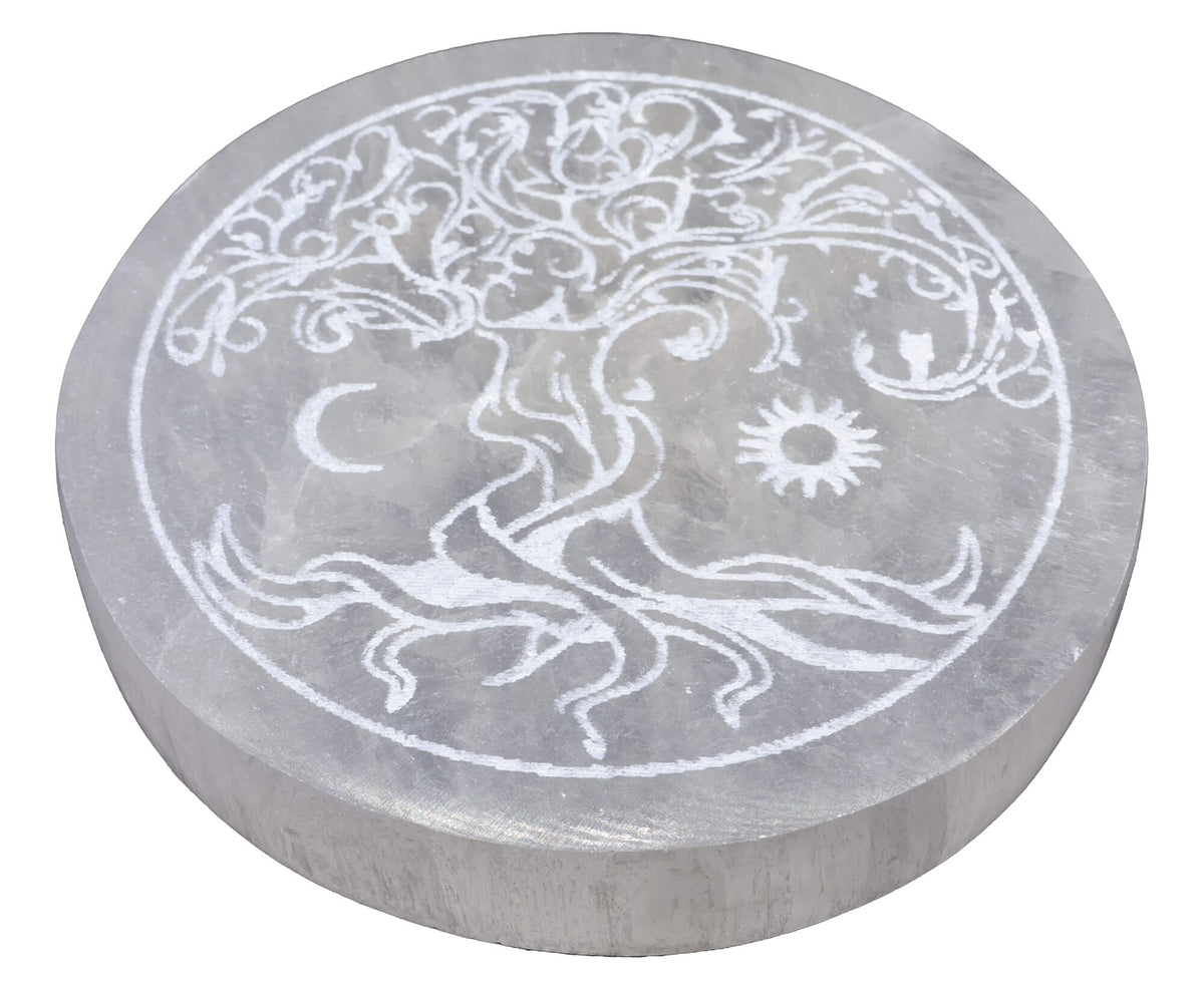 Plaque de Rechargement Sélénite- 10 cm ( modèle au choix )