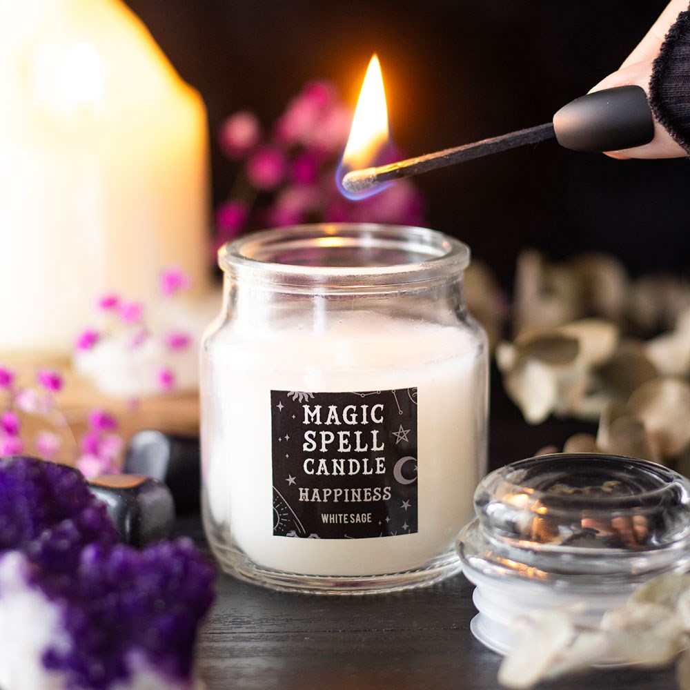 Sage Blanche Sage Boîte à Bougies de Magie « Bonheur »
