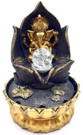 Fontaine Résine Ganesh Lotus Doré 29 cm