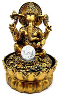 Fontaine Résine Ganesh Doré 30 cm