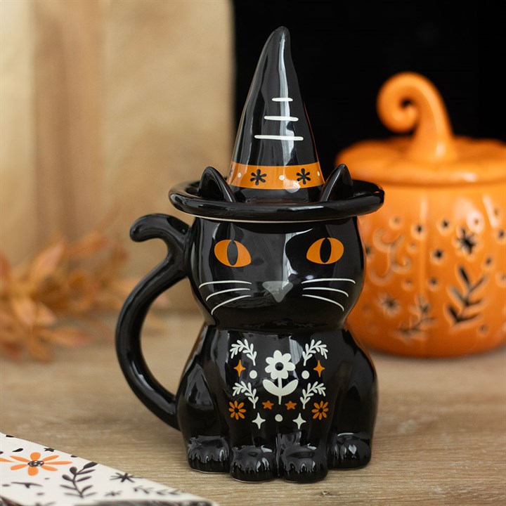 Tasse à couvercle « Black Cat » de Frightful Folk