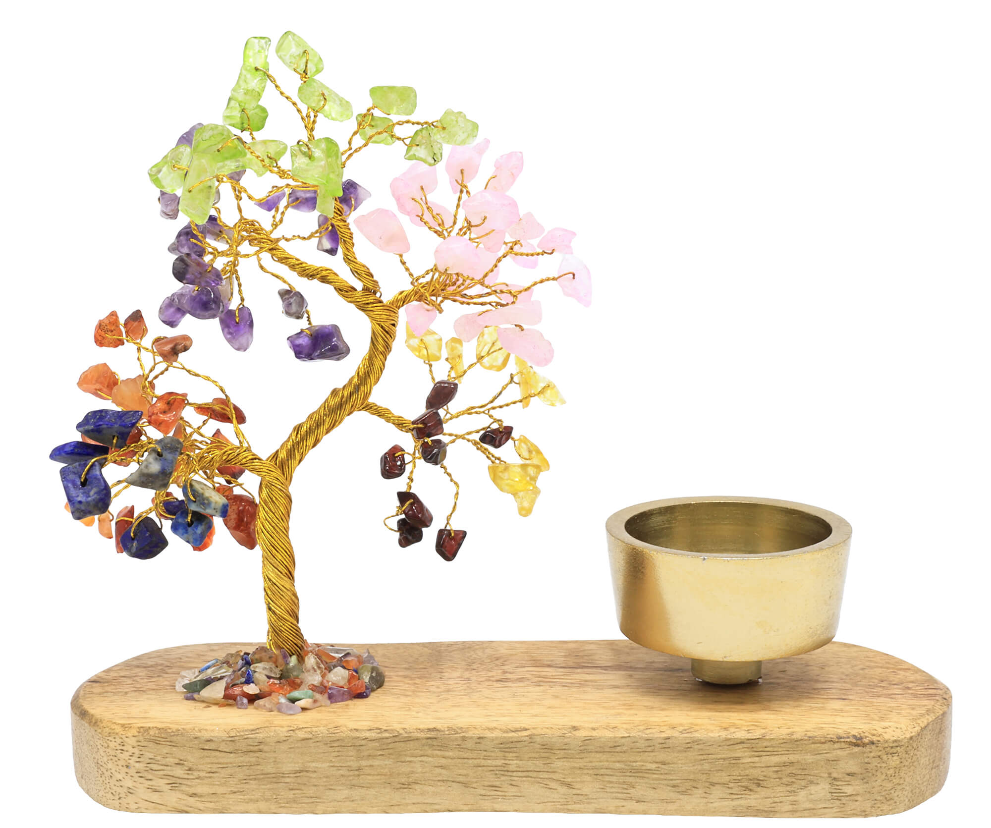 Arbre du Bonheur + Bougeoir 17cm