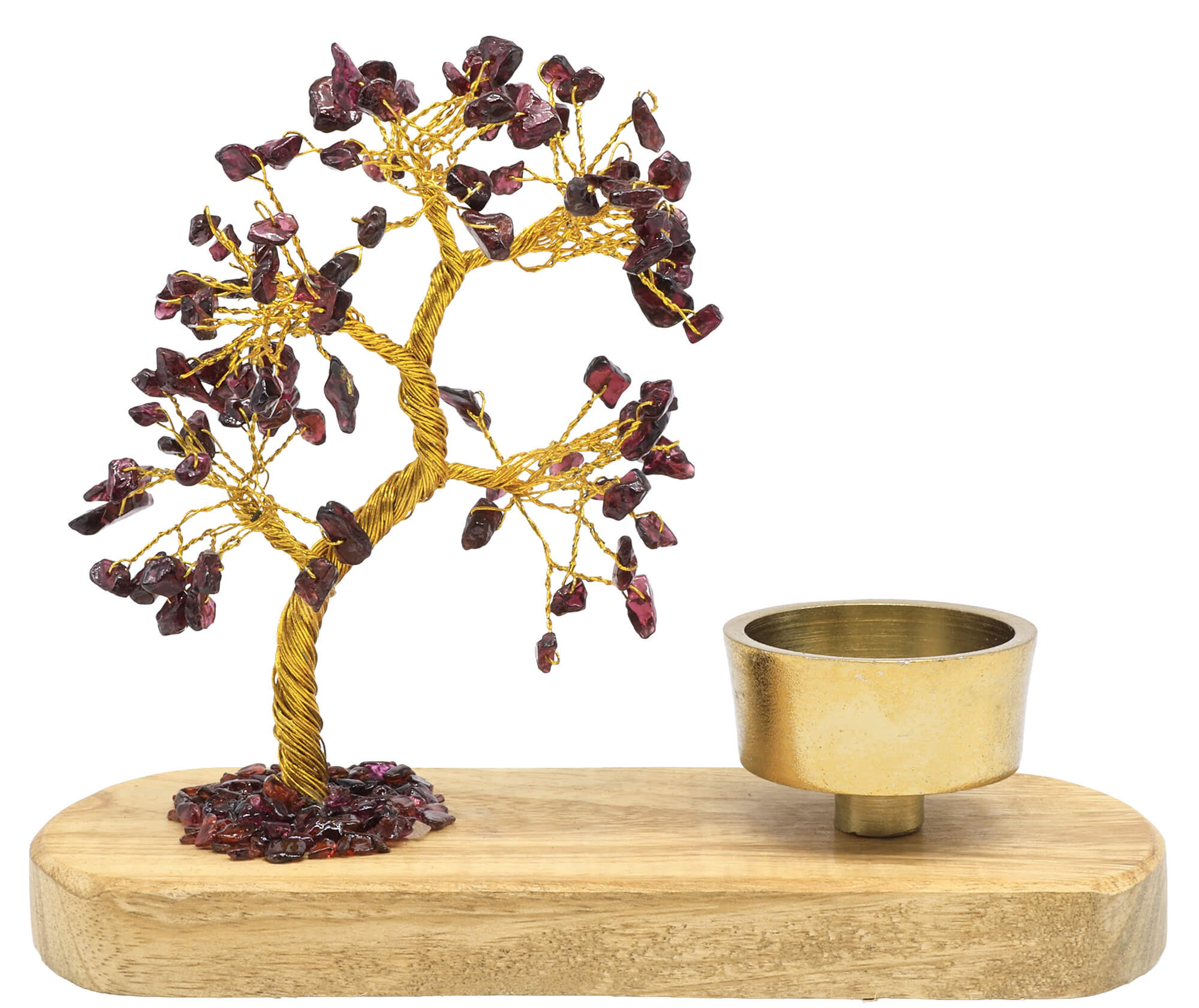 Arbre du Bonheur + Bougeoir 17cm