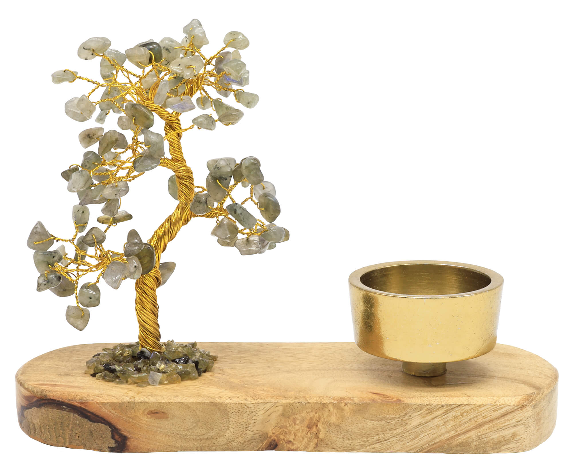 Arbre du Bonheur + Bougeoir 17cm